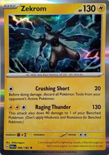 066 182 zekrom rare holo - 066/182,