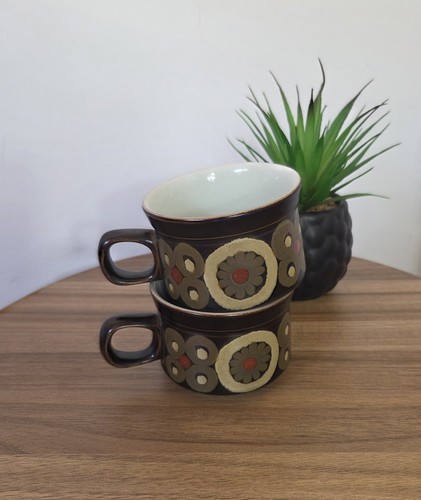 Vintage denby set - 2, cups