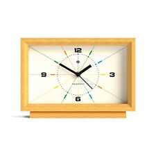 Newgate® Hollywood Hills Mantel Clock Light Oak Multicolour Arabic Dial