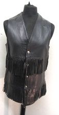 VINTAGE 70's GOLDTOP LEATHER MOTORCYCLE WAIST COAT VEST JACKET SIZE 40