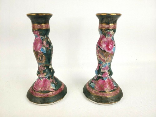 Vintage porcelain candlesticks - vintage,