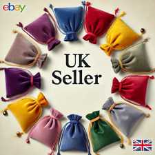 1 to 50PC Luxury Soft Velvet Pouches Bag Jewellery Drawstring Wedding Party Gift