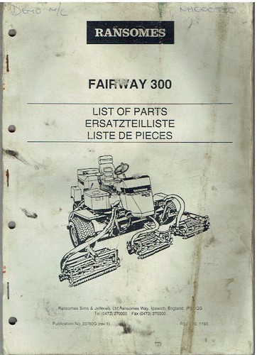 Ransomes fairway 300 ride - fairway, ride-on