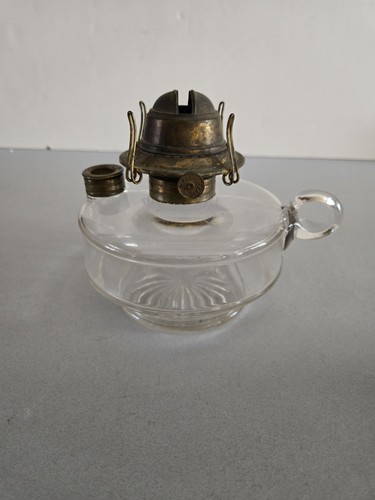 Vintage clear glass - clear, oil