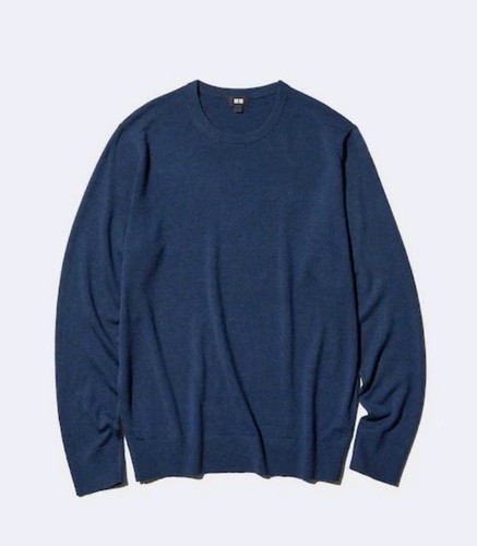 Uniqlo mens blue merino - blue,