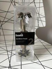 Dunelm 25/28mm Curtain Pole Finials - Brass Palm Trees