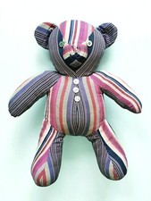 VTG TED BAKER HANDMADE TED BEARS ALL LIMITED EDITION RETIRED STRIPED TEDDY BEAR 