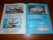 1962 DATSUN BROCHURE / '62 SPL