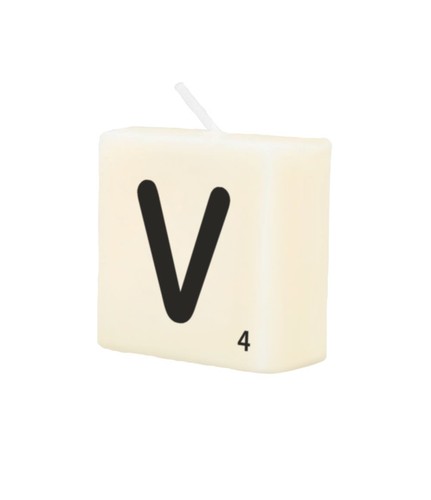 Letter candle - candle, v