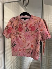 Zara pink floral cardigan with