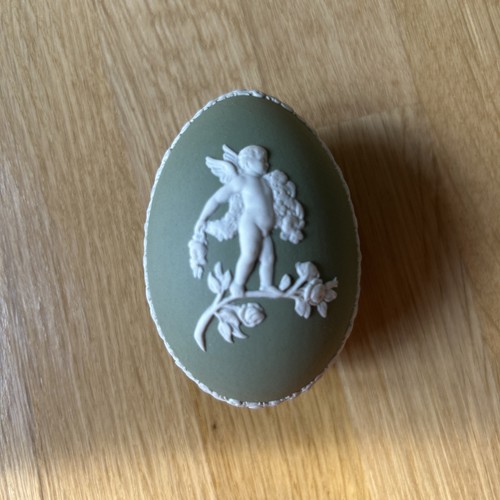 Wedgwood jasper sage green egg - jasper,