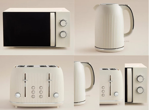 Cream textured kettle - textured,