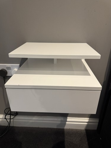 Ikea white bedside - ikea, table