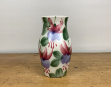 Small Hand Painted 'Ben Thomas' Floral Porcelain Vase, 10cm Tall