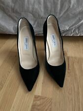 Jimmy Choo Emerald Green Velvet Pumps Shoes