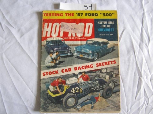 Hot rod magazine january 1957 - magazine,