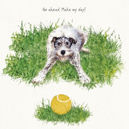 Rescue lurcher greeting - greeting, card
