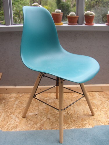 Turquoise dining chair - , plastic