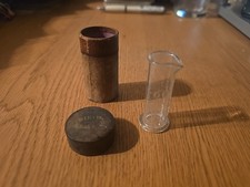 Antique Victorian Glass Minim Measure & Cased Apothecary 