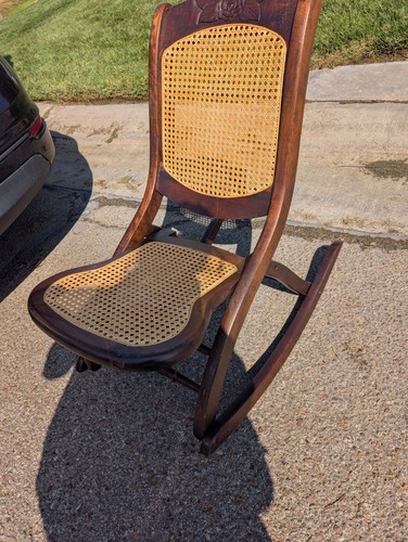 Antique folding rocking chair - folding,