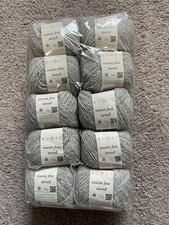 Lot 250g Lot Rowan Fine Tweed 4ply Buckden 364 Grey  In Unopened Pack 10 Balls