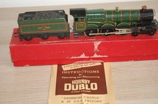 HORNBY DUBLO 2 RAIL 'DENBIGH CASTLE 'LOCOMOTIVE AND TENDER WITH AN ORIGINAL BOX