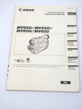 Canon MV650i/ MV630i/ MV600i/ MV600 Digital Camcorder Instruction Manual