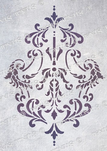 Damask stencil sizes fm - damask,