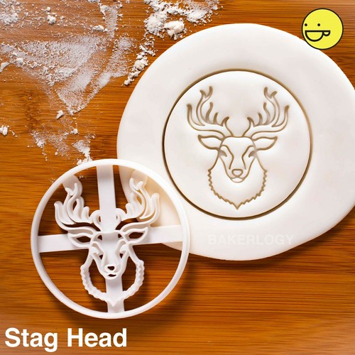 Stag head cookie cutter - stag,