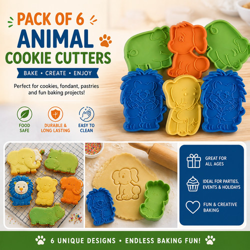 Assorted animal cookie - 6,