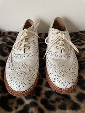 John White handmade white leather Brogues: women’s size 39 / 6