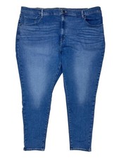 LEVIS Mile High Super Skinny Hyperstretch Classic Blue Jeans UK14 NEW RRP 125