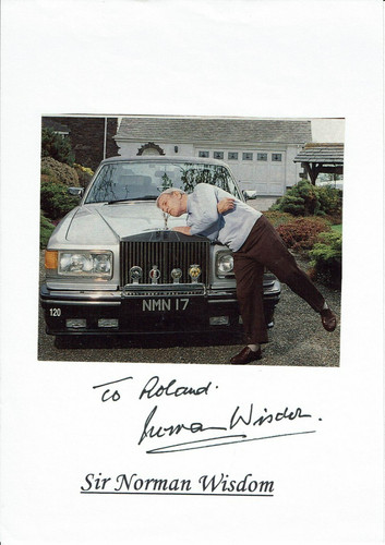 Norman wisdom hand signed - norman,