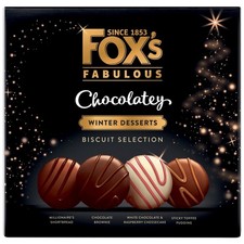 Fox's Chocolatey Winter Dessert Biscuit Selection Tin Ideal Christmas Gift Tin