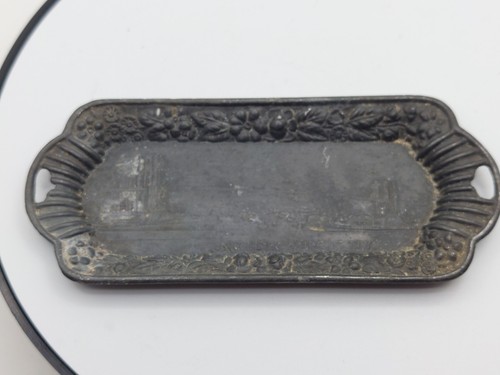 Vintage pewter souvenir tray - pewter,