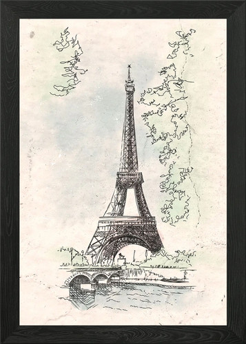 Eiffel tower framed wall - tower,
