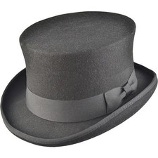Black Wool Felt Top Hat