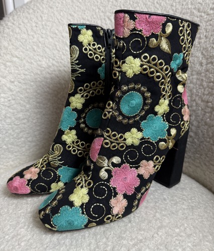 River island embroidered boots - river,