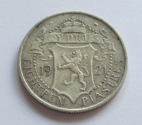 Cyprus george 1921 - cyprus, silver