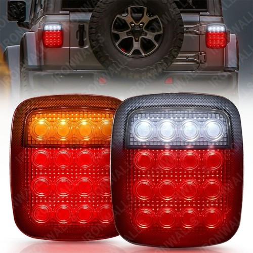 Pair led rear tail light - rear, brake