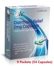 OTC Diarrhoea Relief 2mg Capsules Loperamide Hydrochloride 54 Capsules