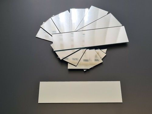 Pieces silver glass mirror - pieces,,