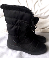 PAVERS Black Lace-Up Snow Boots Fur Lined Size 38 (UK 5)