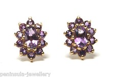 9ct Gold Amethyst Studs