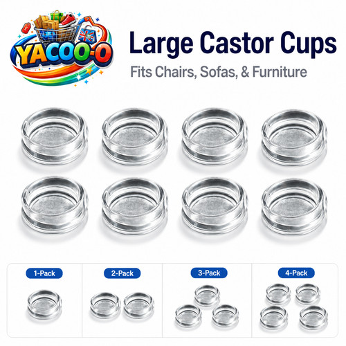 Large castor cups - pack, –