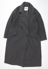 ZARA Women Grey Wool Look Long