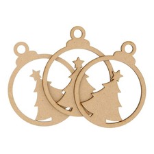 Wooden MDF Christmas Bauble