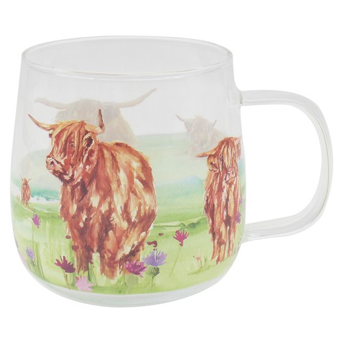 Glass drinking mug highland - glass,