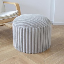 Round Footstool Bean Bag, Faux