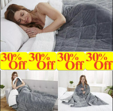 SHERPA Fleece WEIGHTED BLANKET Plush Velvet Soft Sensory Anxiety AUTISM Throw UK